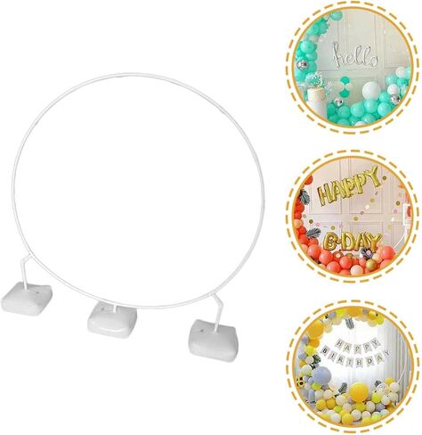 Garneck Shaped Balloon Arch Stand Kit with Water Fillable Base, Heavy-duty Pvc Balloon Column Stand, Convenient to Assemble for Anniversary and Shower Decorations in Kuwait