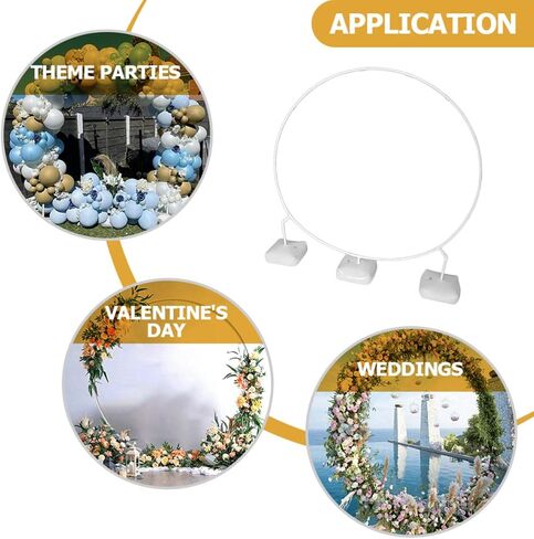 Garneck Shaped Balloon Arch Stand Kit with Water Fillable Base, Heavy-duty Pvc Balloon Column Stand, Convenient to Assemble for Anniversary and Shower Decorations in Kuwait