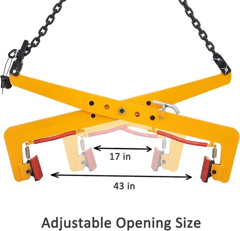 2646 lbs Granite Slab Lifting Clamp with Adjustable Wide Jaw : 17-43 in, Granite Carrying Scissor Clamp for Marble & Concrete Blocks Slate Sheets Curb Stones, Plate Lifting Tool (2646 lbs & 17-43 in) in Kuwait