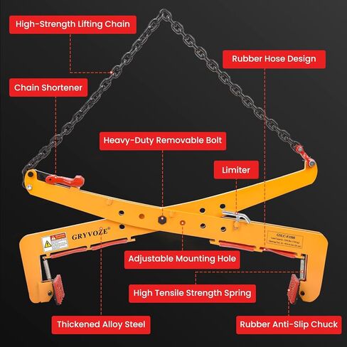 3306 lbs Granite Slab Lifting Clamp, Adjustable Range: 26"-49.6", Heavy Duty Stone Lifting Clamps for Carrying and Vertical Transport of Marble, Concrete Blocks, Slate Sheets, Curb Stones in Kuwait