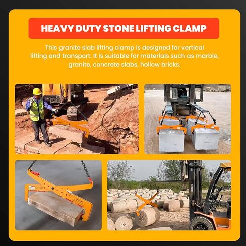3306 lbs Granite Slab Lifting Clamp, Adjustable Range: 26"-49.6", Heavy Duty Stone Lifting Clamps for Carrying and Vertical Transport of Marble, Concrete Blocks, Slate Sheets, Curb Stones in Kuwait