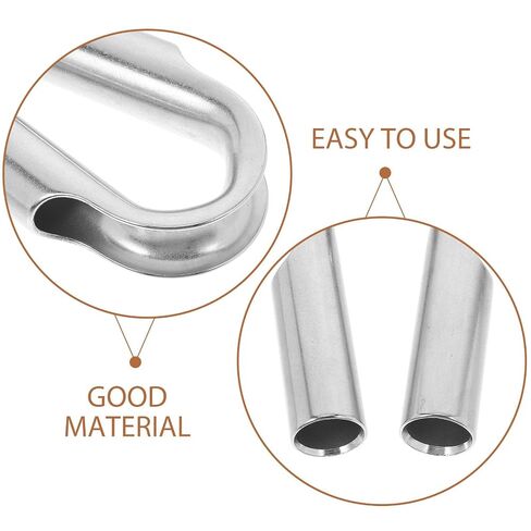 Stainless Steel Rigging Thimble for Wire Rope and Towing Cable, Heavy Duty Wire Rope Tube Thimble with Easy Installation and Versatile Applications for Marine and Electrical in Kuwait