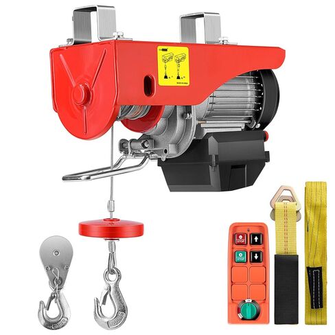 VIVOHOME Electric Hoist, 110V 440 Lbs Winch with Wireless Remote Control, Zinc-Plated Steel Wire Hoist for Garage, Warehouses, Factories 38ft Lifting Height with Emergency Stop Switch ETL Listed in Saudi Arabia