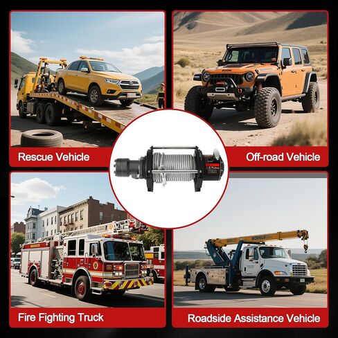 20000 LBS Hydraulic Winch for Tow Truck, Heavy Duty Recovery Winch with 1/2" x 78FT Steel Cable, BMR80 Motor 36:1 Gear Ratio Tow Winch for Wreckers, Trailers & Vehicle Recovery in Kuwait