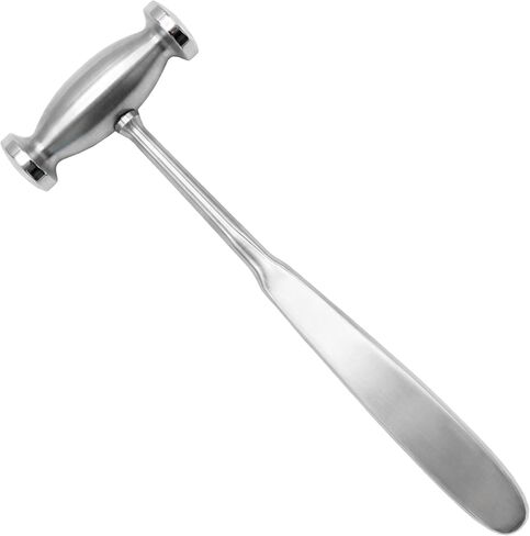 مطرقة العظام Stellmacher Collin لجراحة العظام - رأس مثالي، مقبض مدبب، أداة جراحية من الفولاذ المقاوم للصدأ لتشكيل العظام واستخدام العظام (الطول 20 سم - قطر الرأس 23 مم) in Kuwait