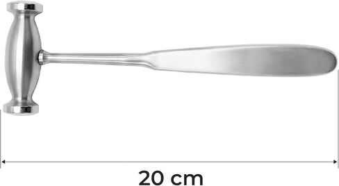 مطرقة العظام Stellmacher Collin لجراحة العظام - رأس مثالي، مقبض مدبب، أداة جراحية من الفولاذ المقاوم للصدأ لتشكيل العظام واستخدام العظام (الطول 20 سم - قطر الرأس 23 مم) in Kuwait