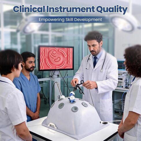 Laparoscopic Instrument Set for Training - 4-Piece Reusable Set with Needle Holder, Dissector, Grasper & Curved Scissors for Medical Students & Surgical Skills Lab in Kuwait