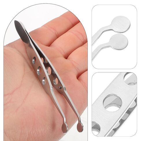 OUNONA Stainless Steel Eyelid Tweezer for Women Round Head, Portable Meibomian Gland Forcep Beauty Tool Providing Comfortable Experience for Eyelid Massage and Blockage Removal in Kuwait