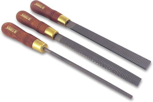 Narex 3 Piece Set Round Rattail, Half Round and Rectangular 200 mm Cabinetmaker Wood Course Cut Rasp 854202 in Kuwait