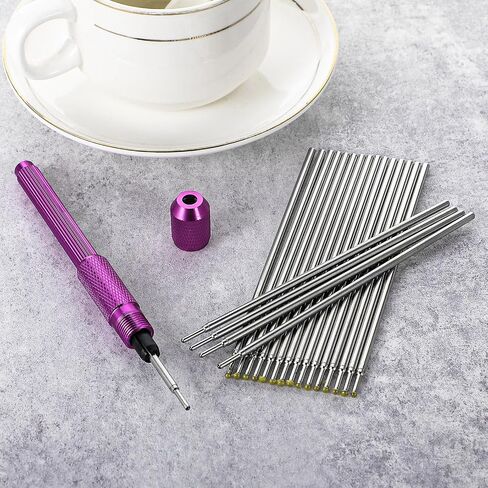 Telooco 20pcs Tattoo Pen Tattoo Stencil Pen Outline Supply Comes with a Pen Shell (Purple) in Kuwait