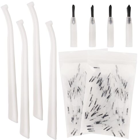 Dental Disposable Brush Tips with Handles (Small（200Pcs Brushes + 4 Handles）) in Kuwait