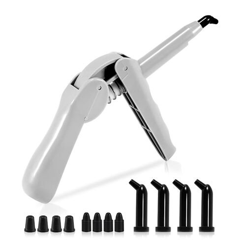 Composite Gun Dental Dispenser, Rigid Plastic Dental Composites Applicator with 5 Unidose Copsules Cartridge Tips, Heat-Resistant Composite Dispensing Gun for Dentists and Students in Kuwait