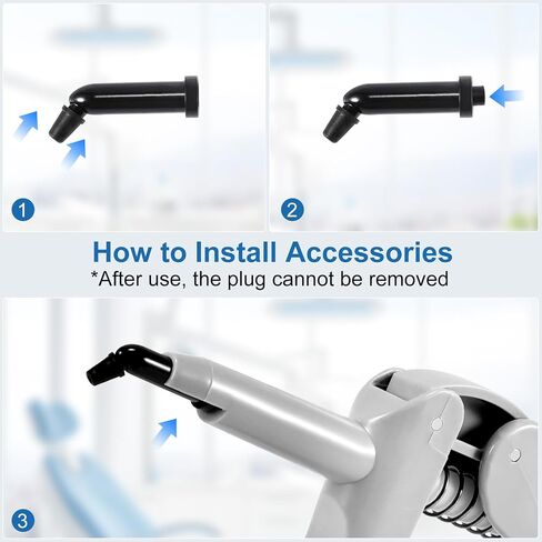 Composite Gun Dental Dispenser, Rigid Plastic Dental Composites Applicator with 5 Unidose Copsules Cartridge Tips, Heat-Resistant Composite Dispensing Gun for Dentists and Students in Kuwait
