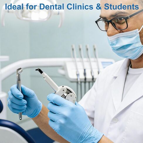 Composite Gun Dental Dispenser, Rigid Plastic Dental Composites Applicator with 5 Unidose Copsules Cartridge Tips, Heat-Resistant Composite Dispensing Gun for Dentists and Students in Kuwait
