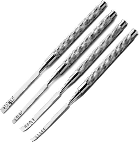 Dental Bone Chisels Set of 4 Straight & Curved Ridge Splitting Osteotome Surgical Extraction Instruments Stainless Steel in Kuwait