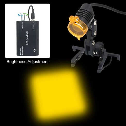 Portable LED Headlight/Headlamp with Light Filter for Dental Loupes Magnifying Glasses Surgical Light in Kuwait