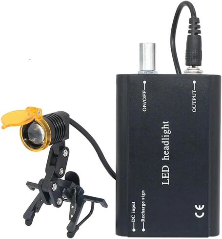 Portable LED Headlight/Headlamp with Light Filter for Dental Loupes Magnifying Glasses Surgical Light in Kuwait