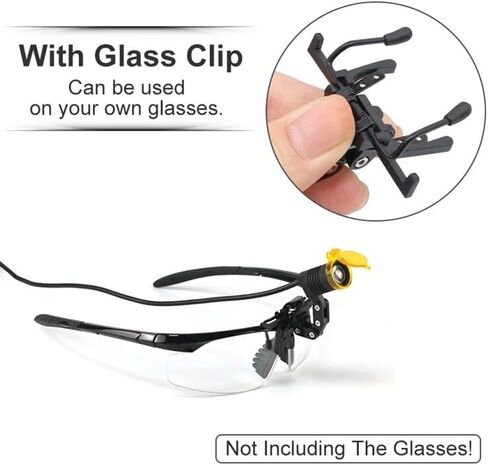 Portable LED Headlight/Headlamp with Light Filter for Dental Loupes Magnifying Glasses Surgical Light in Kuwait