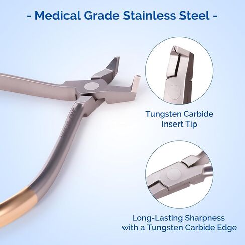 JMU Distal End Cutter Pliers, Autoclavable Braces Wire Cutter with Tungsten Carbide Inserts, for Orthodontic Wire in Kuwait