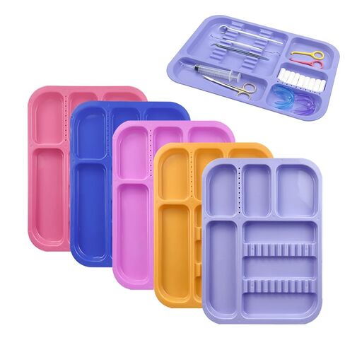 Dental Instrument Divided Tray, YOUYA DENTAL 5PCS Autoclavable Divided Instrument Tray Dental Dentist Plastic Instrument Tray Divided Separate Tray, Size B for Medical Tattoo and Beauty Salon in Saudi Arabia