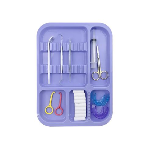 Dental Instrument Divided Tray, YOUYA DENTAL 5PCS Autoclavable Divided Instrument Tray Dental Dentist Plastic Instrument Tray Divided Separate Tray, Size B for Medical Tattoo and Beauty Salon in Saudi Arabia