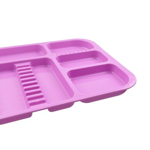 Dental Instrument Divided Tray, YOUYA DENTAL 5PCS Autoclavable Divided Instrument Tray Dental Dentist Plastic Instrument Tray Divided Separate Tray, Size B for Medical Tattoo and Beauty Salon in Saudi Arabia