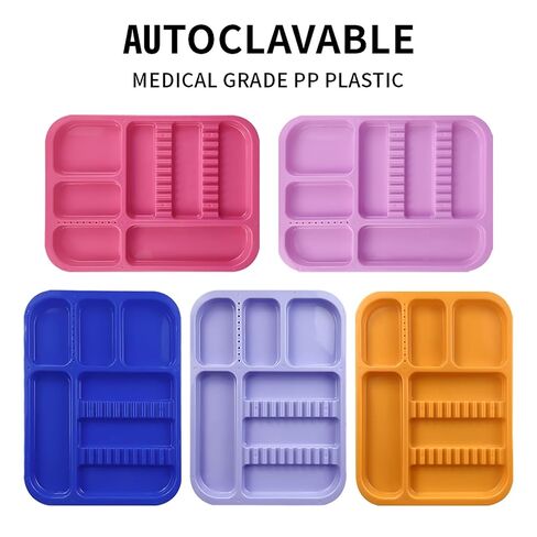 Dental Instrument Divided Tray, YOUYA DENTAL 5PCS Autoclavable Divided Instrument Tray Dental Dentist Plastic Instrument Tray Divided Separate Tray, Size B for Medical Tattoo and Beauty Salon in Saudi Arabia