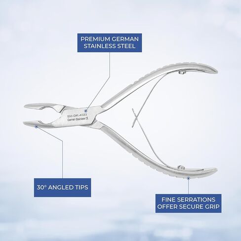 Stellmacher Blumenthal Bone Rongeur (مجموعة من 3) - أدوات طب الأسنان الجراحية - الفولاذ المقاوم للصدأ الفاخر - أداة قابلة للتعقيم ومقاومة للصدأ (4.5 بوصة - 30 درجة) in Kuwait