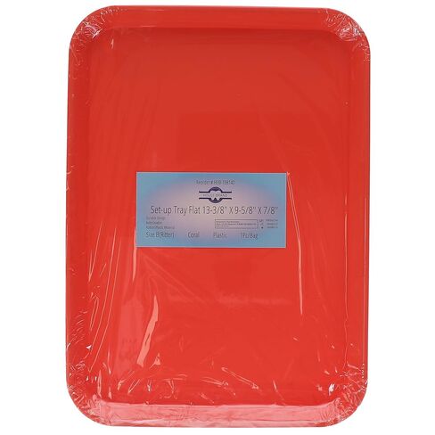 108140 HSB Set-Up Tray Flat #B Ritter Coral Plastic 13-3/8" X 9-5/8" X 7/8" in Kuwait
