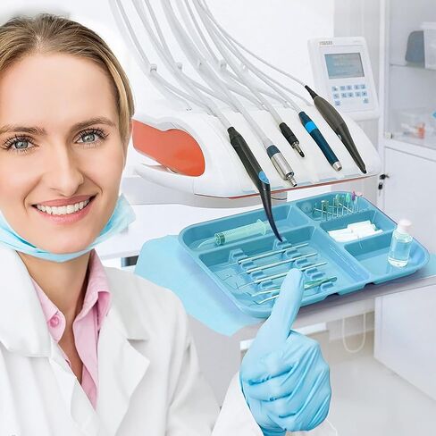Dental Instrument Divided Tray, YOUYA DENTAL 5PCS Autoclavable Divided Instrument Tray Dental Dentist Plastic Instrument Tray Divided Separate Tray, Size B for Medical Tattoo and Beauty Salon in Saudi Arabia