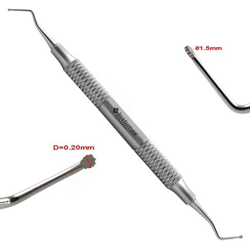 Gingival Retraction Cord Packer 5Pcs - Double-Ended Serrated Dental Packing Instrument for Crown & Bridge, Implants - Stainless Steel Periodontal Tool #1396 in Kuwait