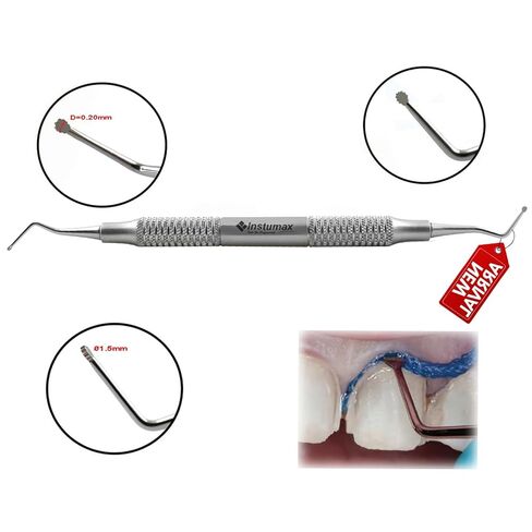 Gingival Retraction Cord Packer 5Pcs - Double-Ended Serrated Dental Packing Instrument for Crown & Bridge, Implants - Stainless Steel Periodontal Tool #1396 in Kuwait