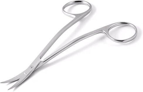 Dental Surgical La Grange Curved Scissors Stainless Steel Precision Suture Soft Tissue Trimming Instrument Reusable Autoclavable in Kuwait
