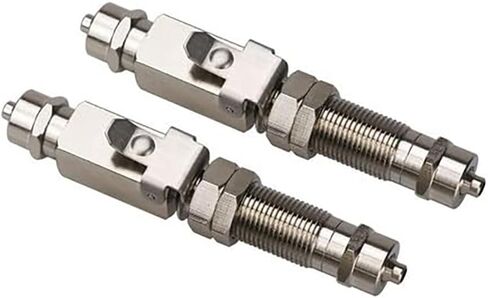 2-Piece Silver Metal Air-Water Quick Connectors for Dental Ultrasonic Scalers, 3.43in, FDA-Registered Medical Grade in Kuwait