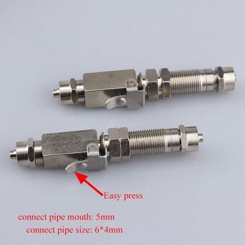 2-Piece Silver Metal Air-Water Quick Connectors for Dental Ultrasonic Scalers, 3.43in, FDA-Registered Medical Grade in Kuwait