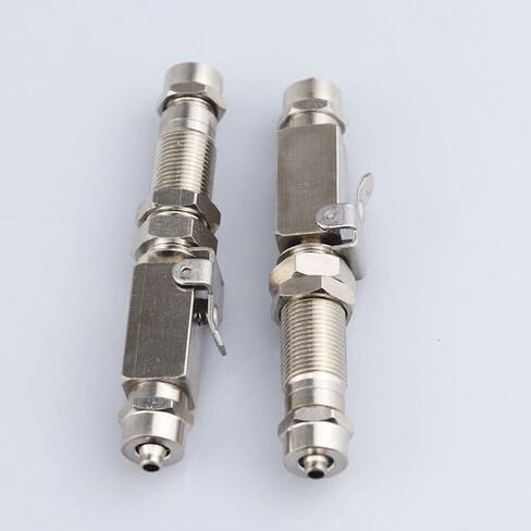 2-Piece Silver Metal Air-Water Quick Connectors for Dental Ultrasonic Scalers, 3.43in, FDA-Registered Medical Grade in Kuwait