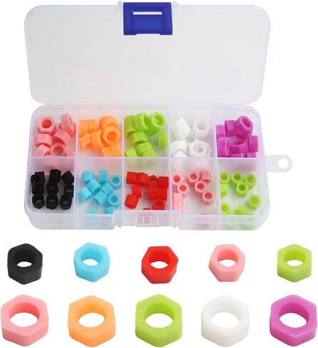 Dental Code Ring 100Pcs Dental Elastic Instrument Labels Orthodontic Silicone Ring Multi- Color Autoclavable 100Pcs Mix Large Small (Large Size 6mm Small Size 4mm) in Kuwait