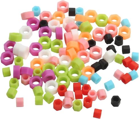 Dental Code Ring 100Pcs Dental Elastic Instrument Labels Orthodontic Silicone Ring Multi- Color Autoclavable 100Pcs Mix Large Small (Large Size 6mm Small Size 4mm) in Kuwait