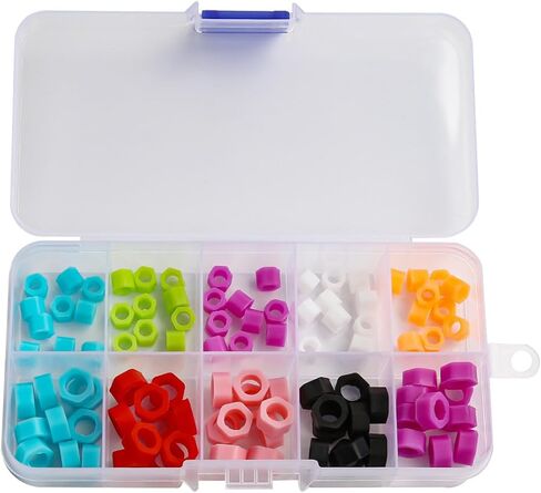 Dental Code Ring 100Pcs Dental Elastic Instrument Labels Orthodontic Silicone Ring Multi- Color Autoclavable 100Pcs Mix Large Small (Large Size 6mm Small Size 4mm) in Kuwait