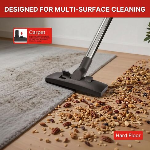 Shop-Vac 5430299 Backpack Vacuum Commercial, 1.5 Gallon 4.5 PHP Ergonomic Canister Vacuum Cleaner with HEPA Filtration, 1.5-Inch Attachments, Corded, for Multi-Surface Cleaning, Carpet and Hard Floor in Kuwait