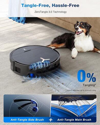 ECOVACS DEEBOT X9 PRO Omni Robot Vacuum and Mop، شفط 16600 باسكال، ممسحة دوارة فورية، ZeroTangle 3.0، رفع ممسحة تلقائي، ملاحة AI، محطة ذاتية التفريغ، مثالية لشعر الحيوانات الأليفة والسجاد والأرضيات الصلبة in Kuwait