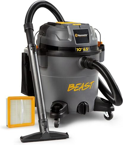 Vacmaster Professional Beast Series FLT+10-Gallon 6.5 Peak HP Wet/Dry Shop Vacuum with HEPA Media Filter, Manual Filter Cleaning System, Power Tool Sync Technology- VJN1012PF 0201 in Kuwait