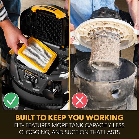 Vacmaster Professional Beast Series FLT+10-Gallon 6.5 Peak HP Wet/Dry Shop Vacuum with HEPA Media Filter, Manual Filter Cleaning System, Power Tool Sync Technology- VJN1012PF 0201 in Kuwait