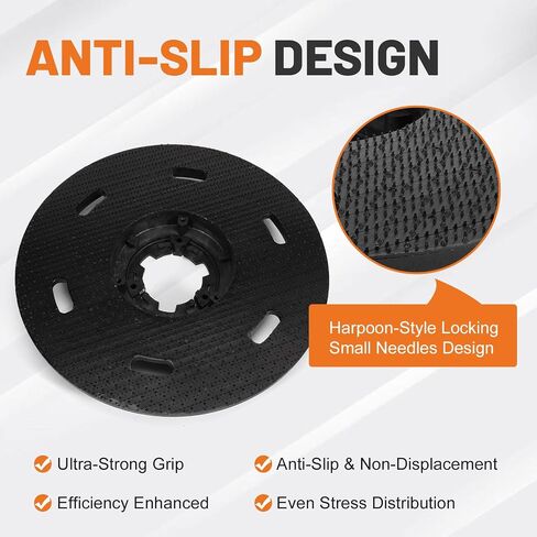 16" Floor Buffer Pad Driver Holder Attachment with 2 Inch Built-in Riser Fits for 17" Floor Buffers Scrubbers, with Shower Feed Holes 5 Inch Center Hole, Universal Pad Holder Attachment in Kuwait