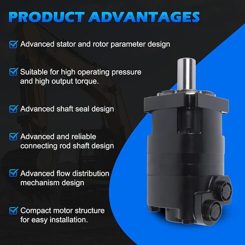 109-1101-006 | Hydraulic Motor | Replacement for Eaton Char-Lynn 4000 Series | 7.90 cu in/rev | 4 Bolt SAE B Mounting Flange | 1-1/4 in. Straight Keyed Shaft | 1-1/16-12 St.THD. O-Ring Ports in Kuwait