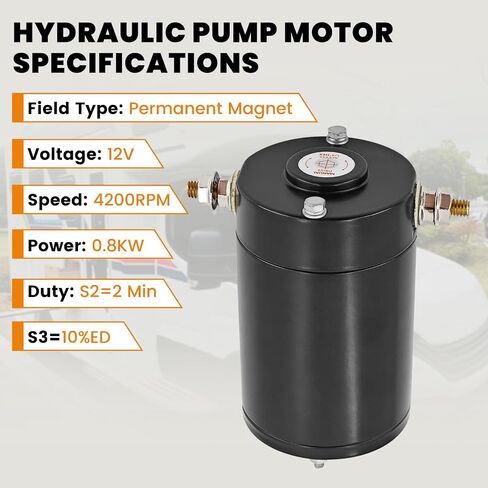 167576 Hydraulic Slide Out Pump Motor Compatible with Lippert Components Leveling System, 12V 1HP Bi-rotational Hydraulic Pump Motor Replace# 15-167576 414018 F000MM0809 15167576 045-167567 in Kuwait