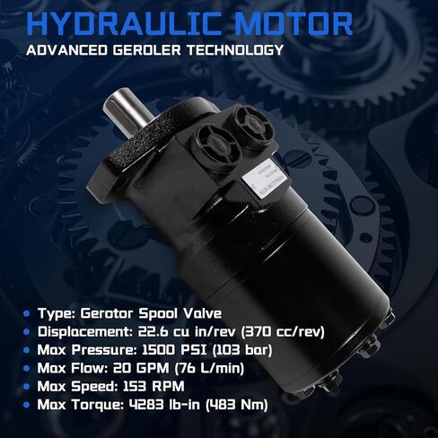 101-1032-009 Hydraulic Motor Replacement for Char-Lynn H Series, 152 RPM 3602 lb-in High Torque Low Speed Orbital Motor for Construction Agriculture Mining in Kuwait