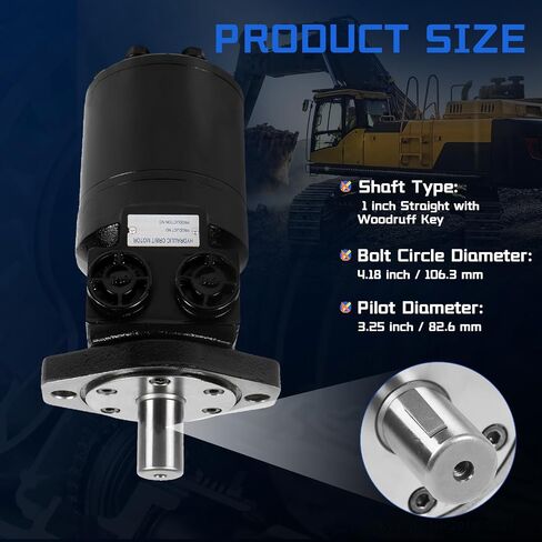 101-1032-009 Hydraulic Motor Replacement for Char-Lynn H Series, 152 RPM 3602 lb-in High Torque Low Speed Orbital Motor for Construction Agriculture Mining in Kuwait