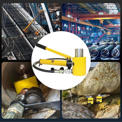 20 Ton Hydraulic Cylinder Jack, Heavy Duty 2 Inch Stroke Porta Power Ram with Hand Pump, Single Acting Lifting Cylinder for Machinery, Construction, Repair in Kuwait