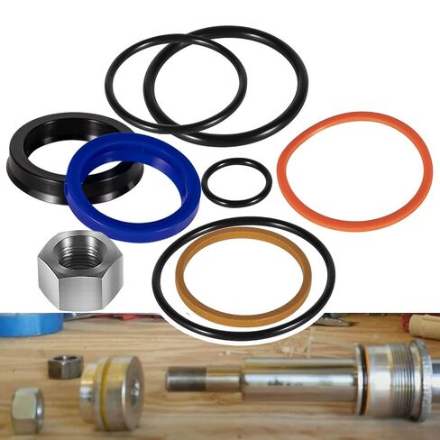 (2 Pack) 6803329 7137769 Hydraulic Lift Cylinder Seals Kit, Replace for Skid Steer Lift Hydraulic Cylinder Seal Kit, Fit for Bobcat 444, 500, 520, 530, 533, 540, 542B, 643, 731, 743 in Kuwait